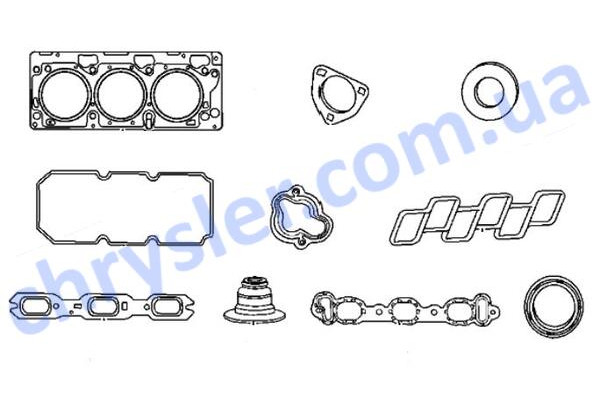 CHRYSLER 5139560AG Комплект прокладок верхній