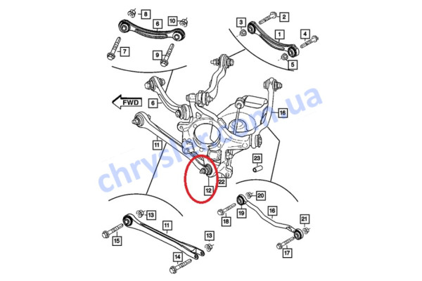 CHRYSLER 5180587AB Сайлентблок