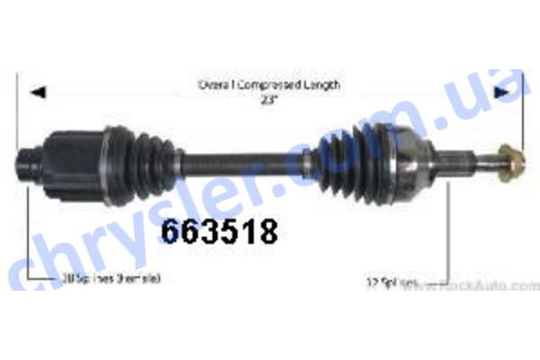 CARDONE SELECT 663518 Піввісь передня