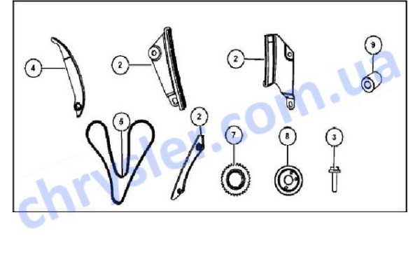 CHRYSLER 68036787AB Комплект грм