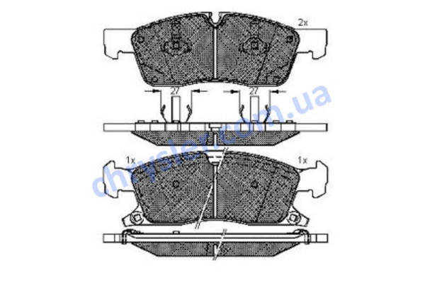 CHRYSLER 68052369AA Колодки гальмівні