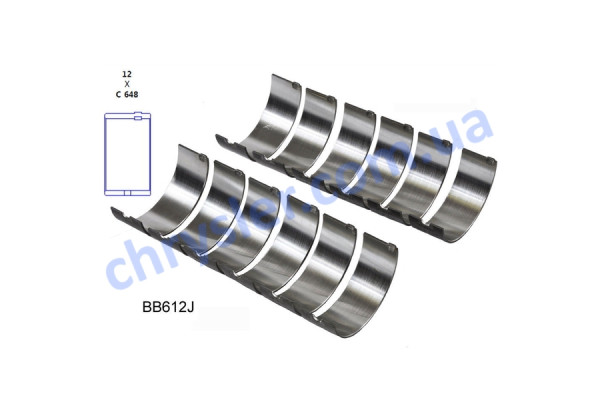 ENGINETECH PART BB612J Вкладиш шатунний