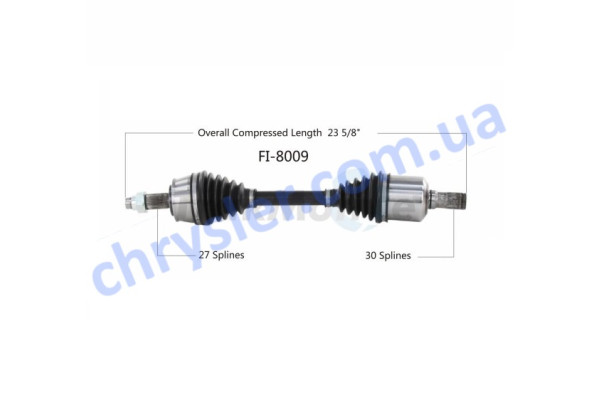 TRAKMOTIVE FI8009 Піввісь передня TRAKMOTIVE FI8009 Піввісь передня