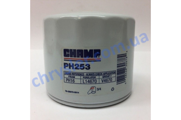 CHAMPION LABS PH253 Фільтр оливи